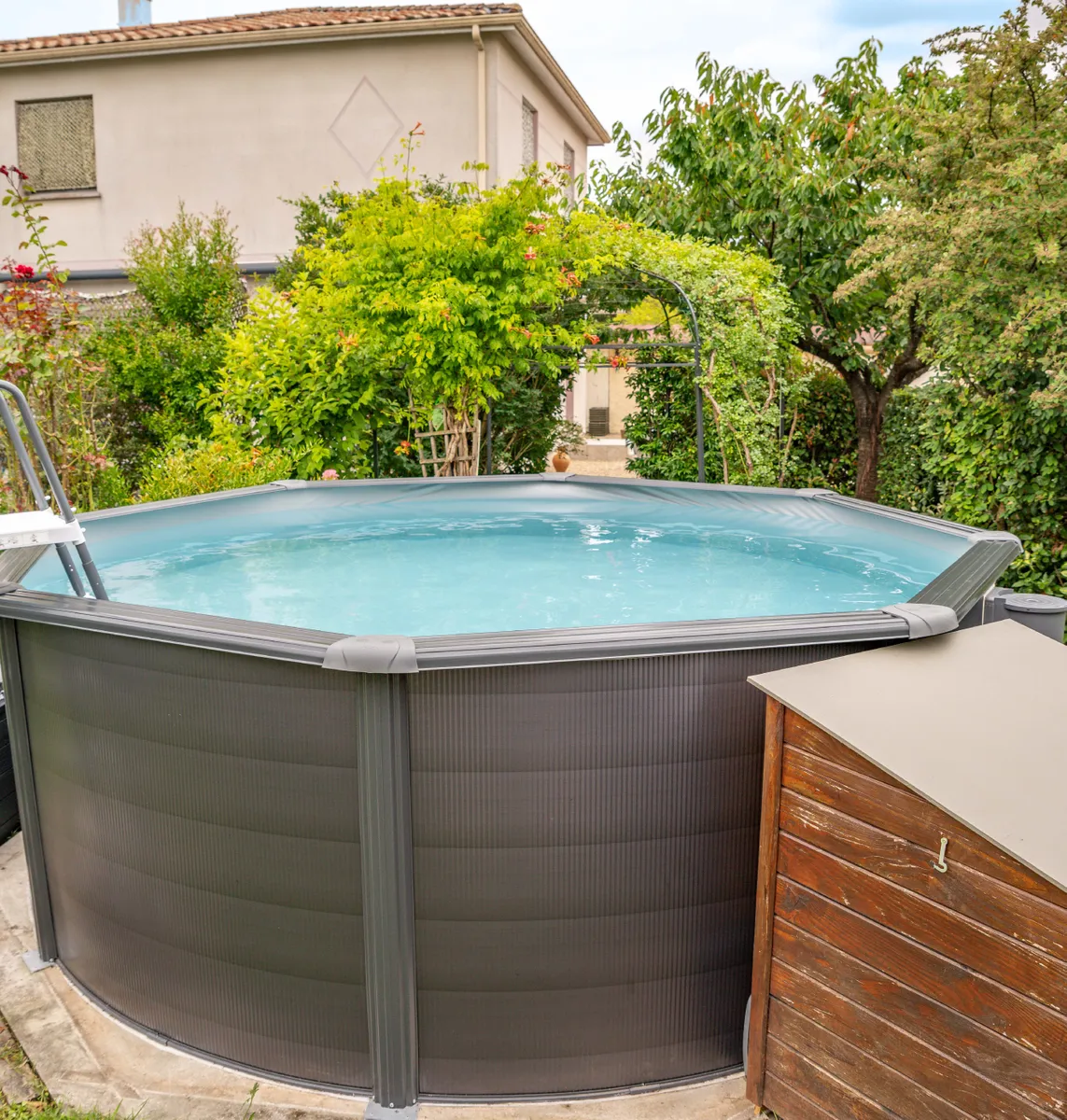 PISCINE ACIER 4,60 H 1,32 GRAPHITE